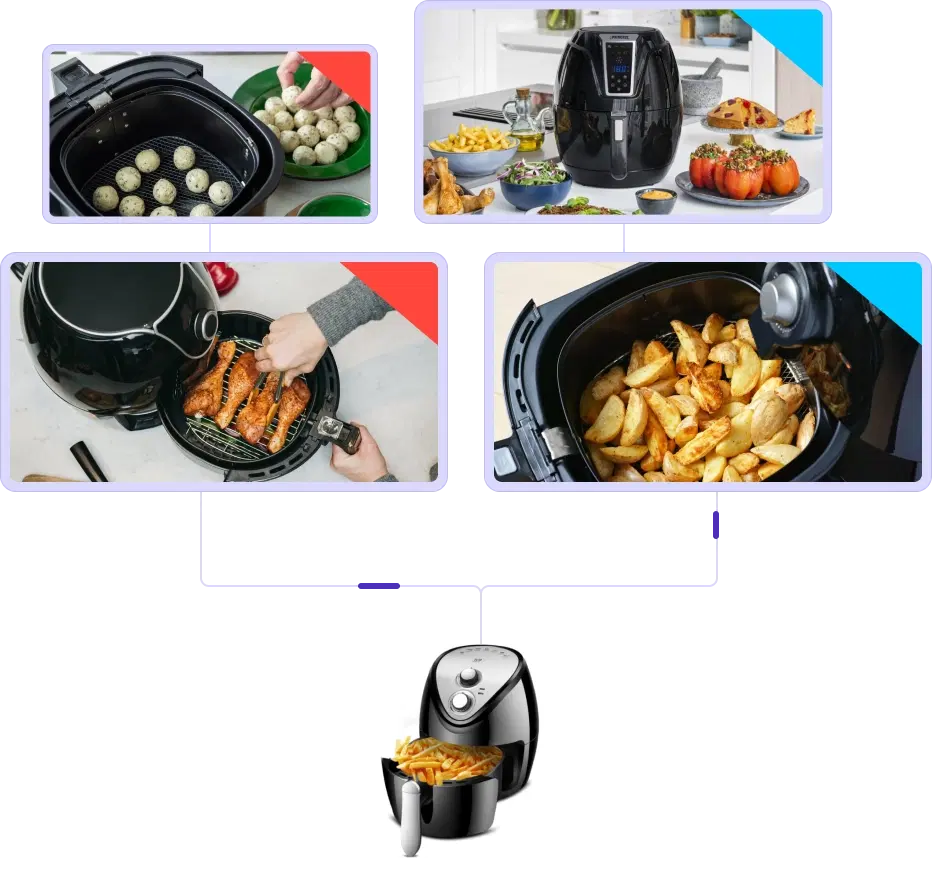 Ejemplo de formato On-Store: 168 tiendas con TV Walls (mínimo 12 pantallas cada una), 5.000 m² para exhibición en puntos de venta, Tablets y dispositivos móviles en tienda.